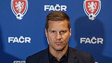 Místopedseda za echy Tomá Peír na tiskové konferenci.
