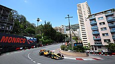 Lando Norris z McLarenu bhem tréninku v Monte Carlu