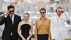 Benicio Del Toro, Mia Threapletonová, Michael Cera a Wes Anderson v Cannes (19....