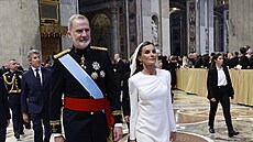 panlský král Felipe VI. a královna Letizia na inauguraci papee Lva XIV. ve...