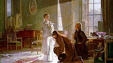 Královna Viktorie pijímá zprávu o svém nástupu na trn, 20. ervna 1837....