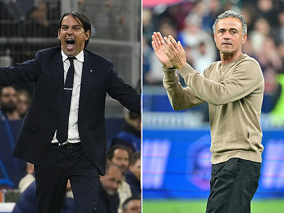 Simone Inzaghi (vlevo) a Luis Enrique.