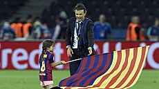 Luis Enrique s dcerou Xanou po triumfu v Lize mistr.