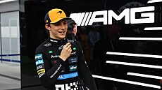Oscar Piastri z McLarenu bhem kvalifikace na Velkou cenu Barcelony