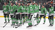 Hokejisté Dallas Stars jsou zklamaní po poráce.