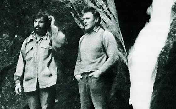 Miloslav Nevrlý (vlevo) s Miloem Zapletalem (vpravo) zaátkem listopadu 1975...