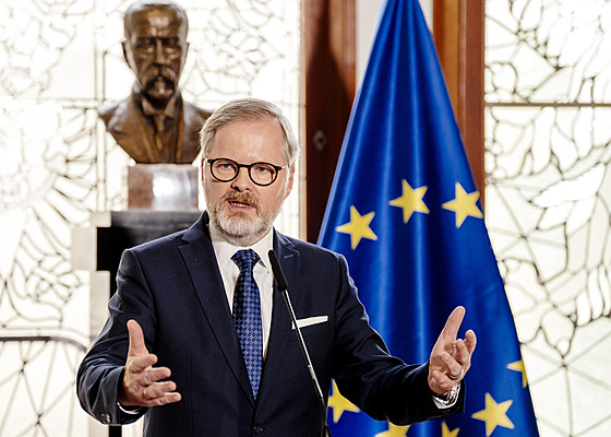 Premiér Petr Fiala (ODS) podal vyjádení k následným krokm v souvislosti s...