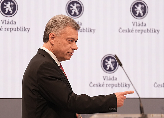 Konící ministr spravedlnosti Pavel Blaek na poslední tiskové konferenci v...