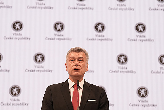 Konící ministr spravedlnosti Pavel Blaek na poslední tiskové konferenci v...