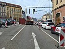 Kritick dopravn situace je od pondlnho rna v ulici Kolit v centru Brna,...