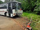Nehoda autobusu s dtmi u Zlatch Hor na Jesenicku (3. ervna 2025)