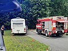 Nehoda autobusu s dtmi u Zlatch Hor na Jesenicku (3. ervna 2025)