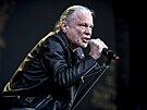 Bruce Dickinson, zpvk Iron Maiden, na koncert v Letanech (31. kvtna 2025,...