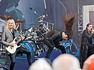 Lochotnsk amfitetr hostil 14. ronk Metalfestu. Na snmku zrovna vystupuje...