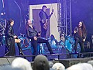 Lochotnsk amfitetr hostil 14. ronk Metalfestu. Na snmku zrovna vystupuje...