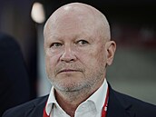 Trenér Ivan Haek pi kvalifikaním utkání proti Chorvatsku.