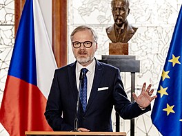 Premiér Petr Fiala (ODS) podal vyjádení k následným krokm v souvislosti s...