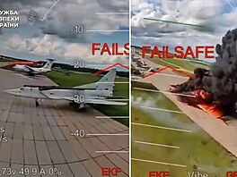 SBU zveejnila nové video z útoku na ruské letecké základny