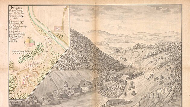 Plnek idovskho ghetta v Osoblaze z roku 1728, kter dokumentuje barokn idovsk osdlen, se stal novou polokou na seznamu UNESCO. Na snmku je ukzka translokanho plnu.