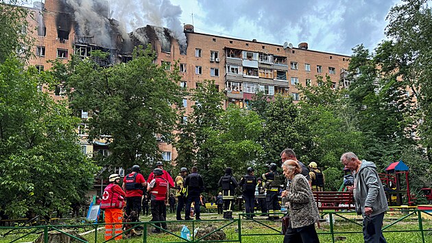 Rusko v noci zatoilo drony na druh nejvt msto Ukrajiny, Charkov. Jde o nejvt tok od zatku vlky v noru 2022. (7. ervna 2025)