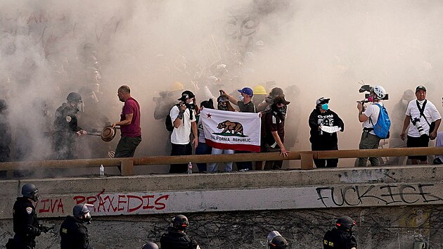 Protesty proti imigranm adm v Los Angeles (9. ervna 2025)