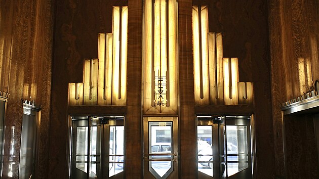 Vstupn hala Chrysler Building s vchodem na Lexington Avenue (5. nora 2025) 