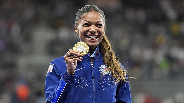 Gabby Thomasová na olympijských hrách v Pa�í�i.