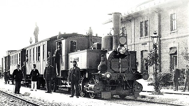 Lokomotiva 931 Starnau na oderskm ndra okolo roku 1900