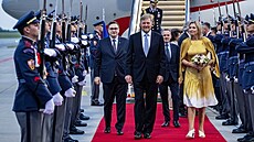 Nizozemský král Vilém-Alexandr a královna Máxima piletli do Prahy. (3. ervna...