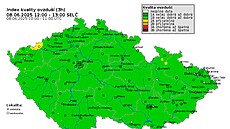 Kvalita v esku zstává na vtin území dobrá. (8. ervna 2026)