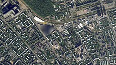 Na satelitních snímcích Moskvy je díky rozmazaným místm nyní zejmé, kde...