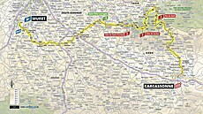 Trasa 15. etapy Tour de France 2025