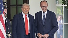 Donald Trump pivítal nmeckého kanclée Friedricha Merze poprvé v Bílém dom....