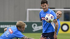 Sparanská miniklika v reprezentaci. Jaroslav Zelený (vlevo) a Martin Vitík,...