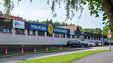 Sportovní areál Vr�ava ve Zlín�. Fotbalový areál Vlastimila Mare�ka. (�erven...