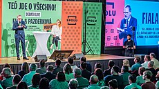Premiér Petr Fiala na debat v Pardubicích.