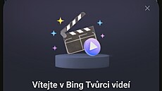 Nabídka generování videí v Bing Search