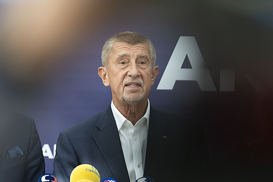Tisková konference hnutí ANO. Na snímku Andrej Babi. (17. ervna 2025)