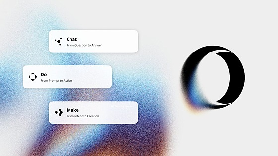 Prohlíe Opera Neon nabízí ti funkce: chatování, provádní úkol a tvorbu