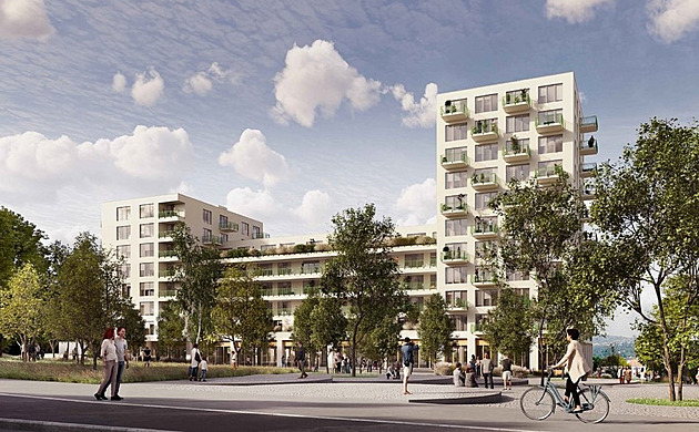 Podoba plánovaného polyfunkního domu v brnnské Bystrci. Projekt vzbudil...