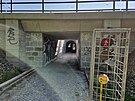 Prchod podchodem pod eleznic u modernizovanho ndra v brnnskm Krlov...