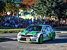 Atraktivn moment v podn Jana Kopeckho na trati Agrotec rally Hustopee v...