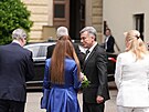 Eva Decroix, bývalý ministr spravedlnosti Pavel Bla�ek a p�edseda vlády Petr...