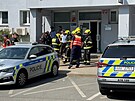 Na sluebnu policie nkdo pinesl grant. Zasahovali pyrotechnici