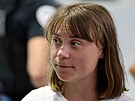 �védská ekologická a propalestinská aktivistka Greta Thunbergová dorazila na...