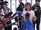 �védská ekologická a propalestinská aktivistka Greta Thunbergová dorazila na...