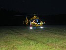 Vrtulnk transportoval zrannho idie do eskobudjovick nemocnice.