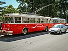Trolejbus koda 9 Tr s pvsnm vozkem Jelcz.