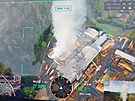 Hasii likviduj por pily ve Velkch Karlovicch na Vsetnsku. Zbr z dronu...