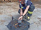 Por pily ve Velkch Karlovicch, hasi s dronem. (17. erven 2025)